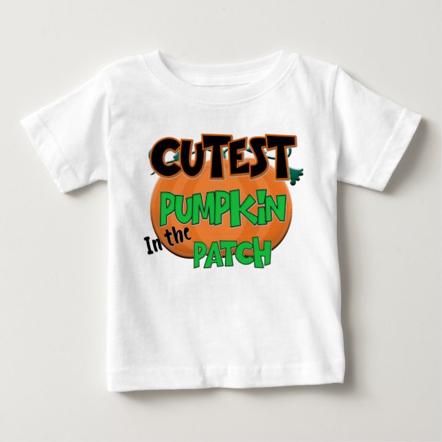 T-shirt Pour Bébé Le T-shirt de Halloween de bébé de citrouille le (Devant)