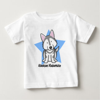 T-shirt Pour Bébé Le T-shirt du bébé de Malamute d'Alaska d'étoile