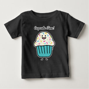 T-shirt Pour Bébé Le temps de petit gâteau avec arrose le fondant