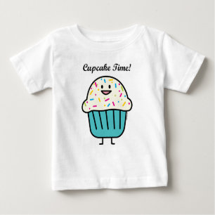T-shirt Pour Bébé Le temps de petit gâteau avec arrose le fondant