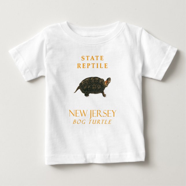 T-shirt Pour Bébé Le Territoire Du New Jersey Reptile La Tortue Des  (Devant)