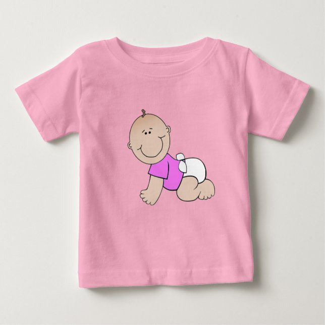 T-shirt Pour Bébé Le thé du bébé Crawling (Devant)
