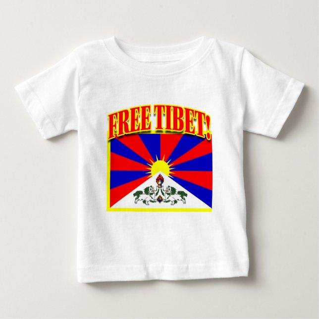 T-SHIRT POUR BÉBÉ LE THIBET LIBRE (Devant)