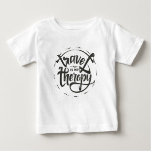 T-shirt Pour Bébé Le voyage est ma thérapie