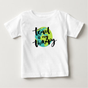 T-shirt Pour Bébé Le voyage est ma thérapie