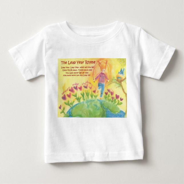T-shirt Pour Bébé Leap Année Ryme Ruffle Tee (Devant)