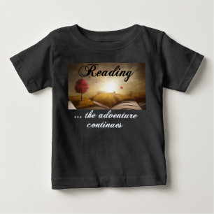 T-shirt Pour Bébé Lecture, l'aventure continue