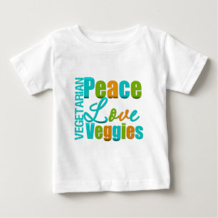 T-shirt Pour Bébé Légume végétarien d'amour de paix
