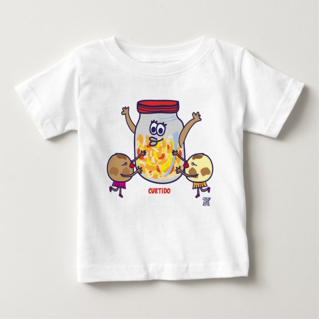 T-shirt Pour Bébé L'El Salvador, chemisette boit pupusas et tannage (Devant)