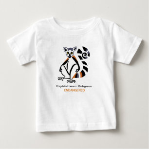 T-shirt Pour Bébé LEMUR à billes - Graphique animal en voie de dispa