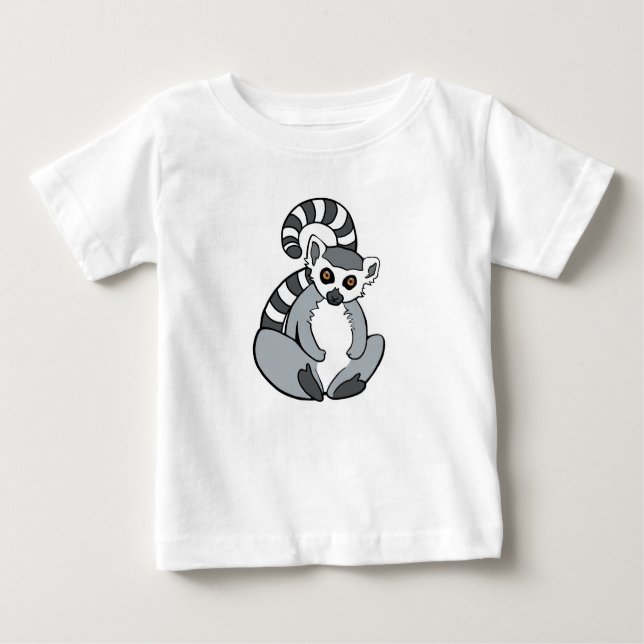 T-shirt Pour Bébé Lémur à caissons à caissons (Devant)