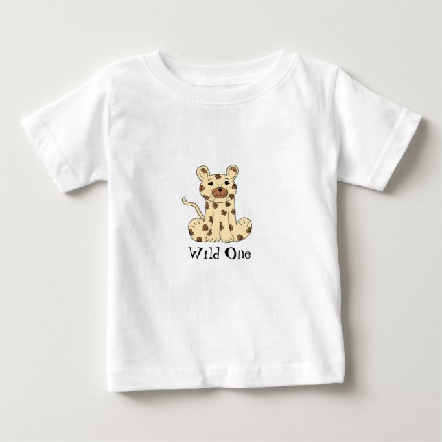 T-shirt Pour Bébé Léopard de dessin animé - Sauvageon (Devant)