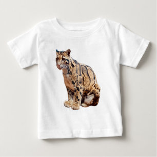 T-shirt Pour Bébé léopard nébuleux photographie jungle grand félin a