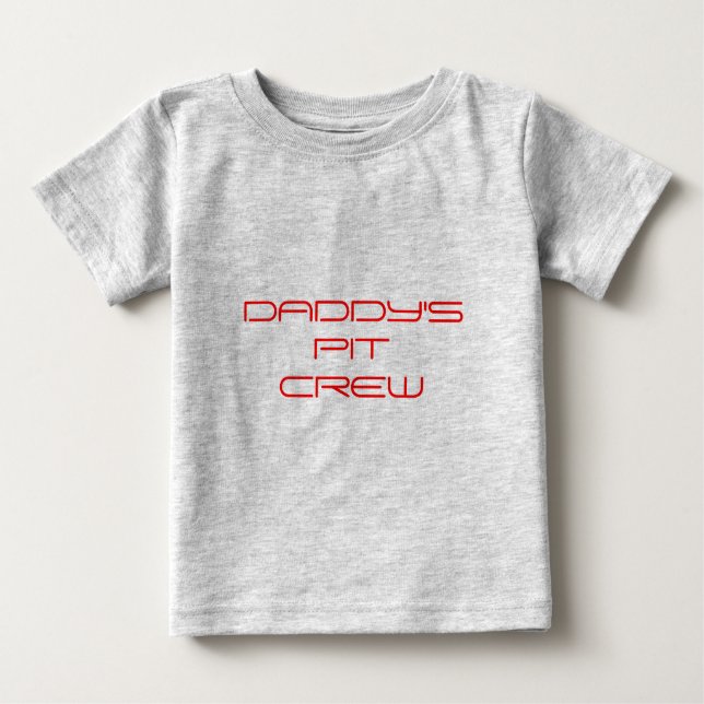 T-shirt Pour Bébé l'équipe du stand de ravitaillement du papa (Devant)