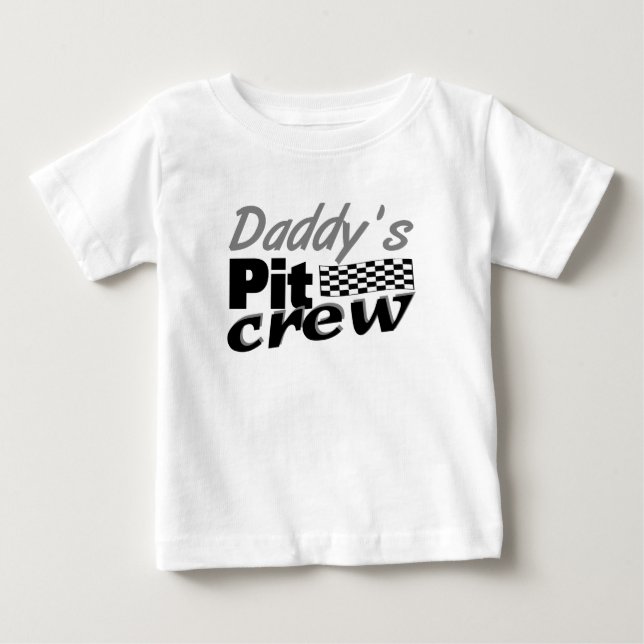 T-shirt Pour Bébé L'équipe du stand de ravitaillement du papa (Devant)