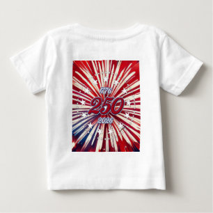 T-shirt Pour Bébé Les 250 ans d'Amérique 1776-2026 Feux d'artifice R