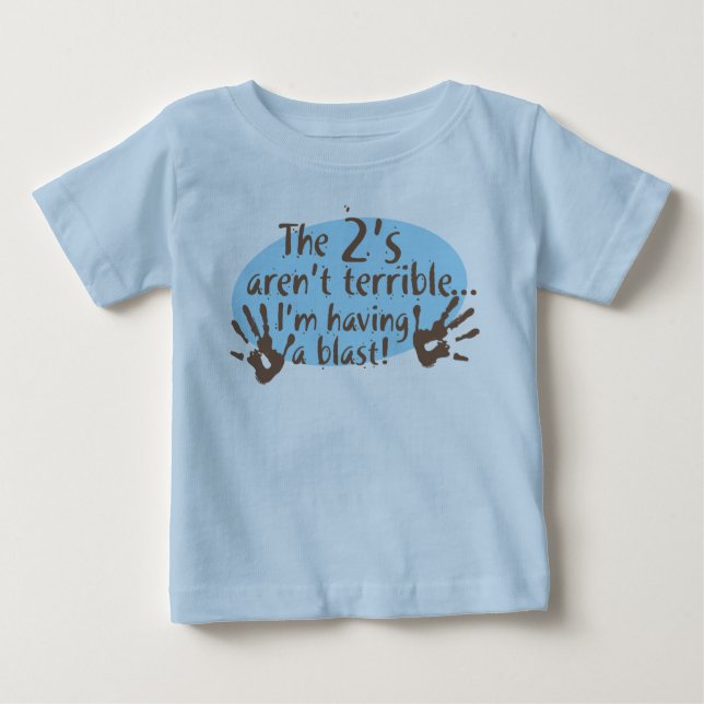 T-shirt Pour Bébé Les 2 ne sont pas terribles… (Devant)