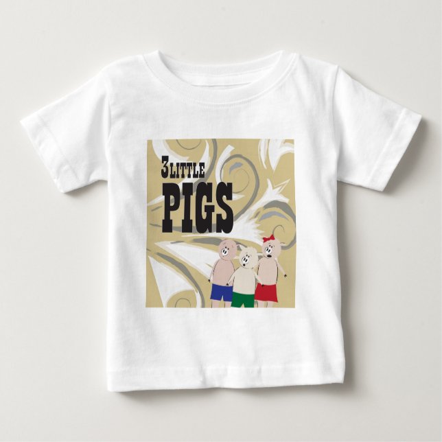 T-shirt Pour Bébé Les 3 petits porcs (Devant)