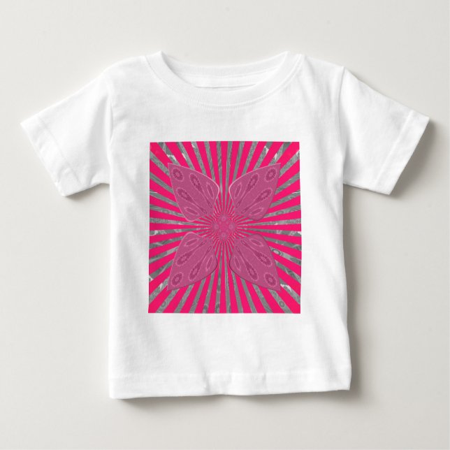 T-shirt Pour Bébé Les ailes de la fleur électrique : Un Edgy Vivily  (Devant)