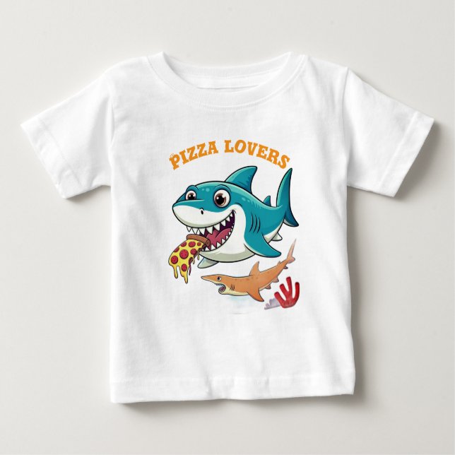 T-shirt Pour Bébé Les amateurs de pizzas (Devant)