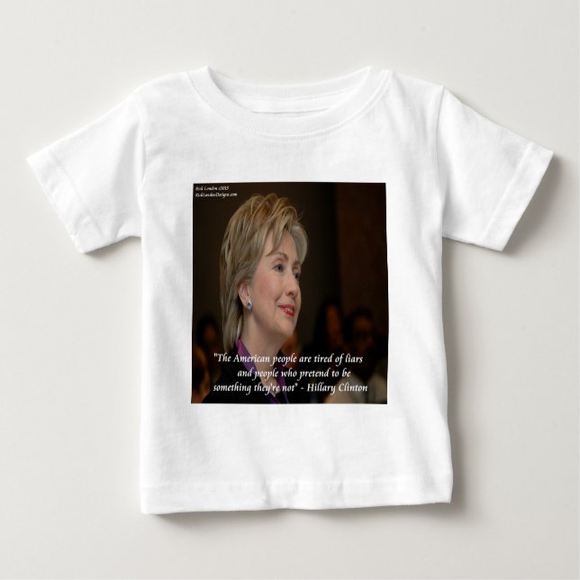 T-shirt Pour Bébé Les Américains d'Hillary Clinton sont fatigués (Devant)