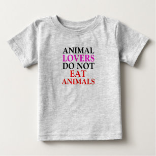 T-shirt Pour Bébé Les amoureux des animaux ne mangent pas d'animaux