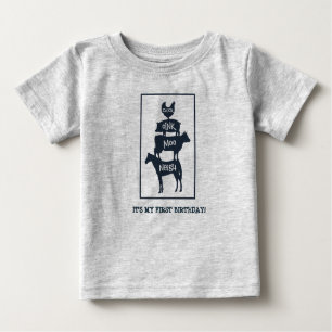 T-shirt Pour Bébé Les animaux de ferme empilés ont personnalisé