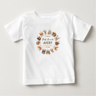 T-shirt Pour Bébé Les Animaux de Fête 2e Anniversaire Mignon Anima