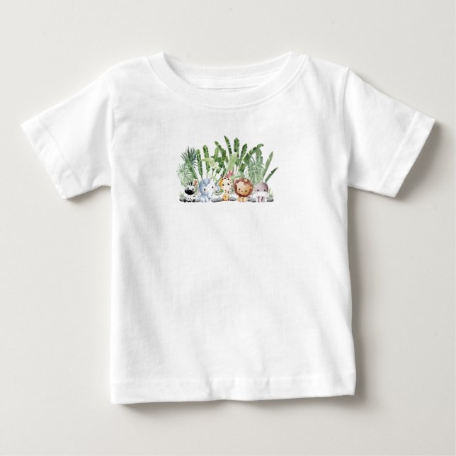 T-shirt Pour Bébé Les animaux de la jungle (Devant)