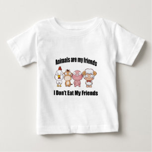 T-shirt Pour Bébé Les animaux sont mes amis