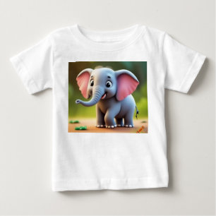 T-shirt Pour Bébé Les antiquités de l’éléphant espiègle"