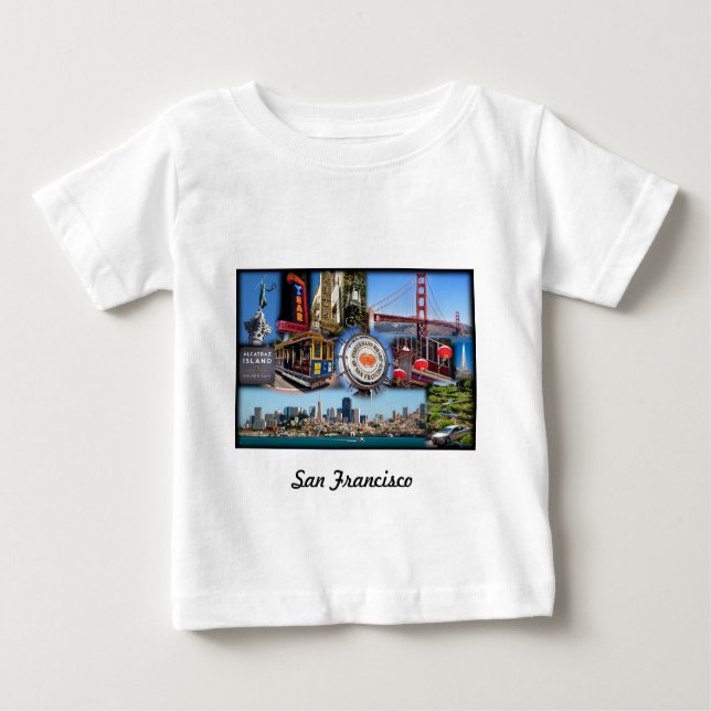 T-shirt Pour Bébé Les attractions de San Francisco (Devant)