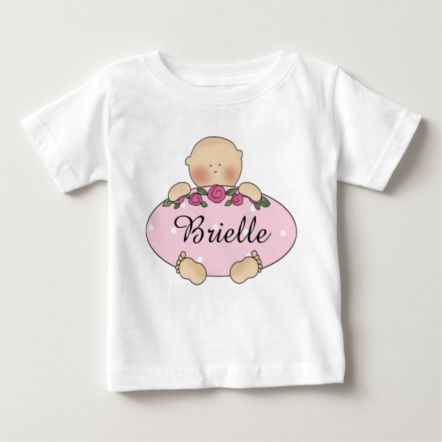 T-shirt Pour Bébé Les cadeaux pour bébés personnalisés de Brielle (Devant)