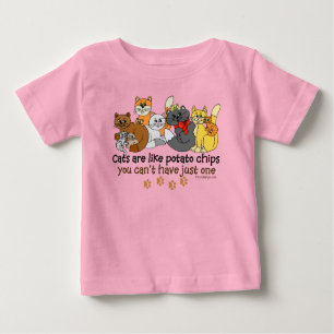 T-shirt Pour Bébé Les chats sont comme des chips
