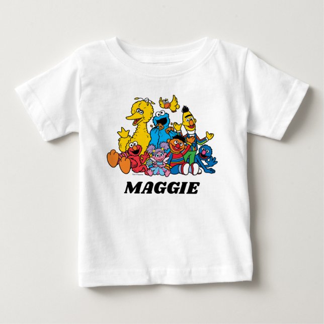 T-shirt Pour Bébé Les chers amis de la Rue Sésame (Devant)