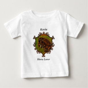 T-shirt Pour Bébé Les chevaux de Clydesdale dans leurs harnais.