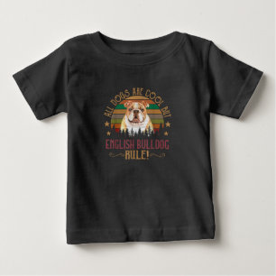 T-shirt Pour Bébé Les Chiens Sont Cool Mais Les Curs De Bulldog Angl