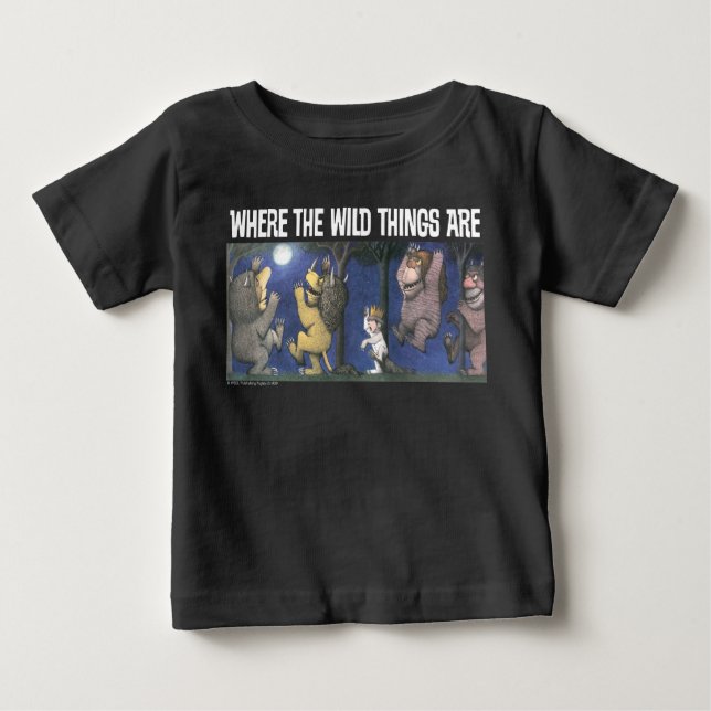 T-shirt Pour Bébé Les choses sauvages et Max Dancing au clair de lun (Devant)