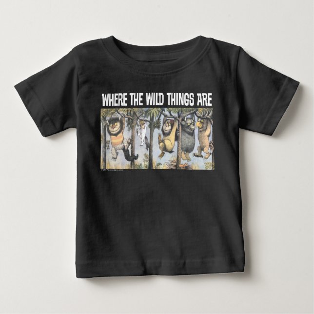 T-shirt Pour Bébé Les choses sauvages et Max se balançant des arbres (Devant)