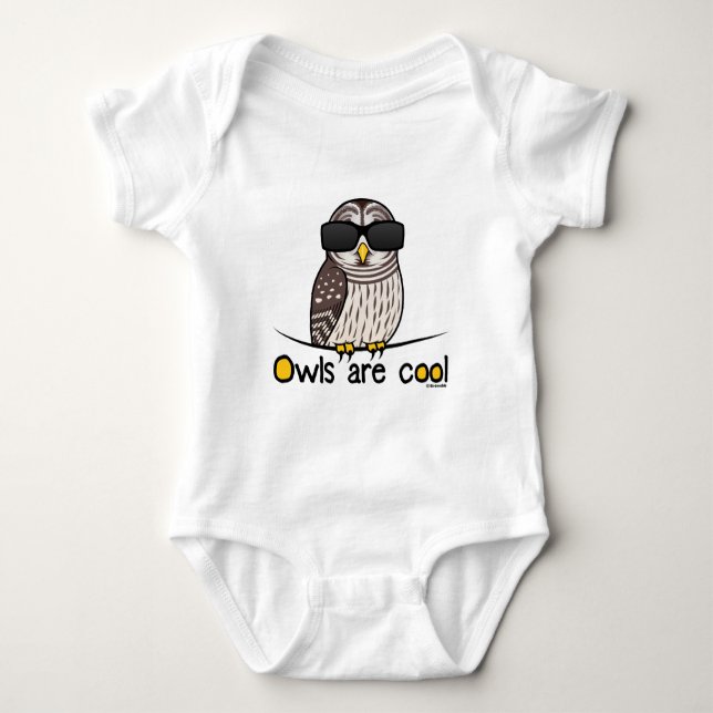T-shirt Pour Bébé Les chouettes sont cool (Devant)