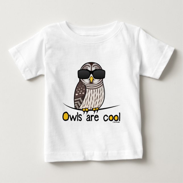 T-shirt Pour Bébé Les chouettes sont cool (Devant)
