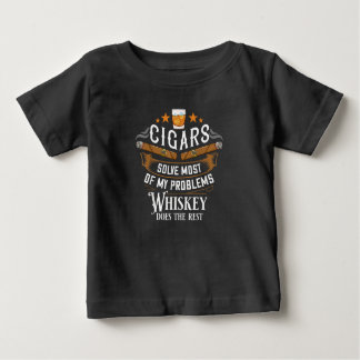 T-shirt Pour Bébé Les cigares résolvent la plupart de mes problèmes