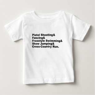 T-shirt Pour Bébé Les cinq étapes d'un pentathlon Tir Fencing