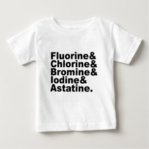 T-shirt Pour Bébé Les cinq halogènes de la chimie Chlorure de brom