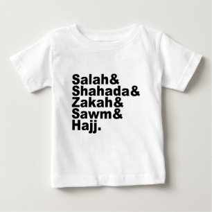 T-shirt Pour Bébé Les cinq piliers de l'islam   Prière musulmane Foi