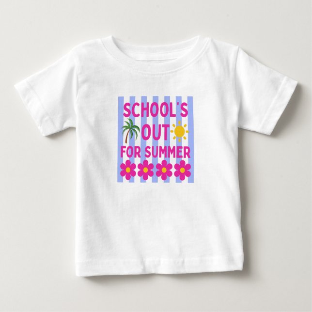 T-shirt Pour Bébé Les classes sont finies pour l'été (Devant)