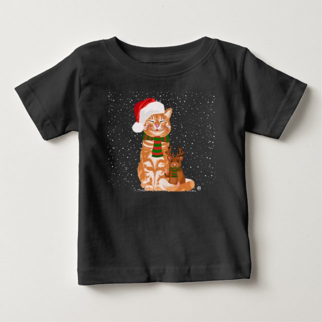 T-shirt Pour Bébé Les copains de Noël (Devant)