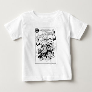 T-shirt Pour Bébé Les corps verts de lanterne, noirs et blancs