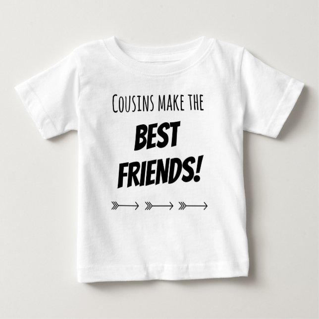 T-shirt Pour Bébé Les cousins font les meilleurs amis (Devant)