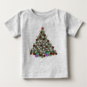 T-shirt Pour Bébé Les crânes de Noël